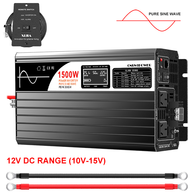 Inverter 1500W 12V Pure Sine Wave